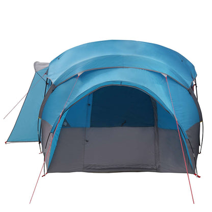 vidaXL Family Tent with Rainfly Water-resistant tunnel Blue 10-Person