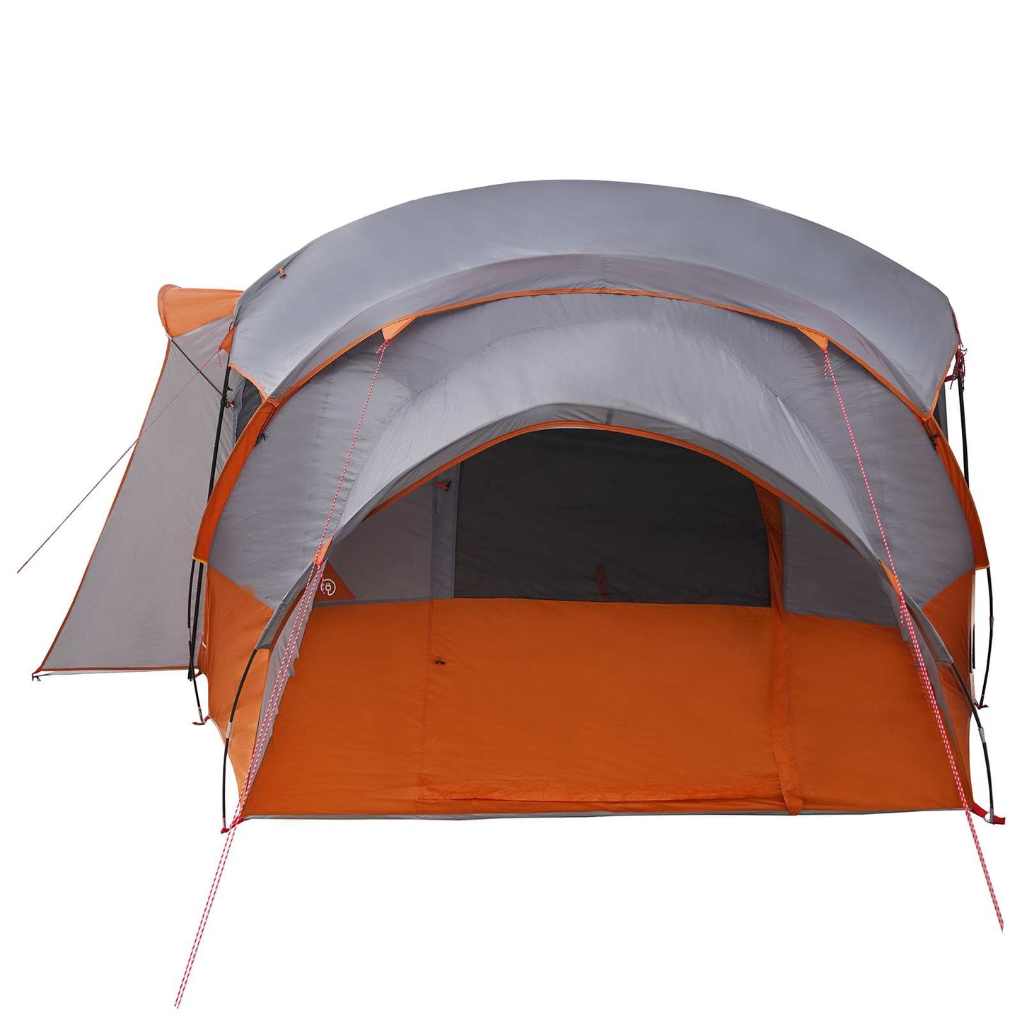 vidaXL Family Tent with Rainfly Water-resistant tunnel Grey and Orange
