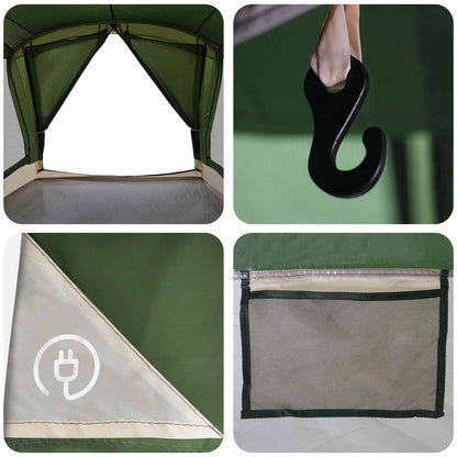 vidaXL Family Tent Green 550 x 555 x 208 cm