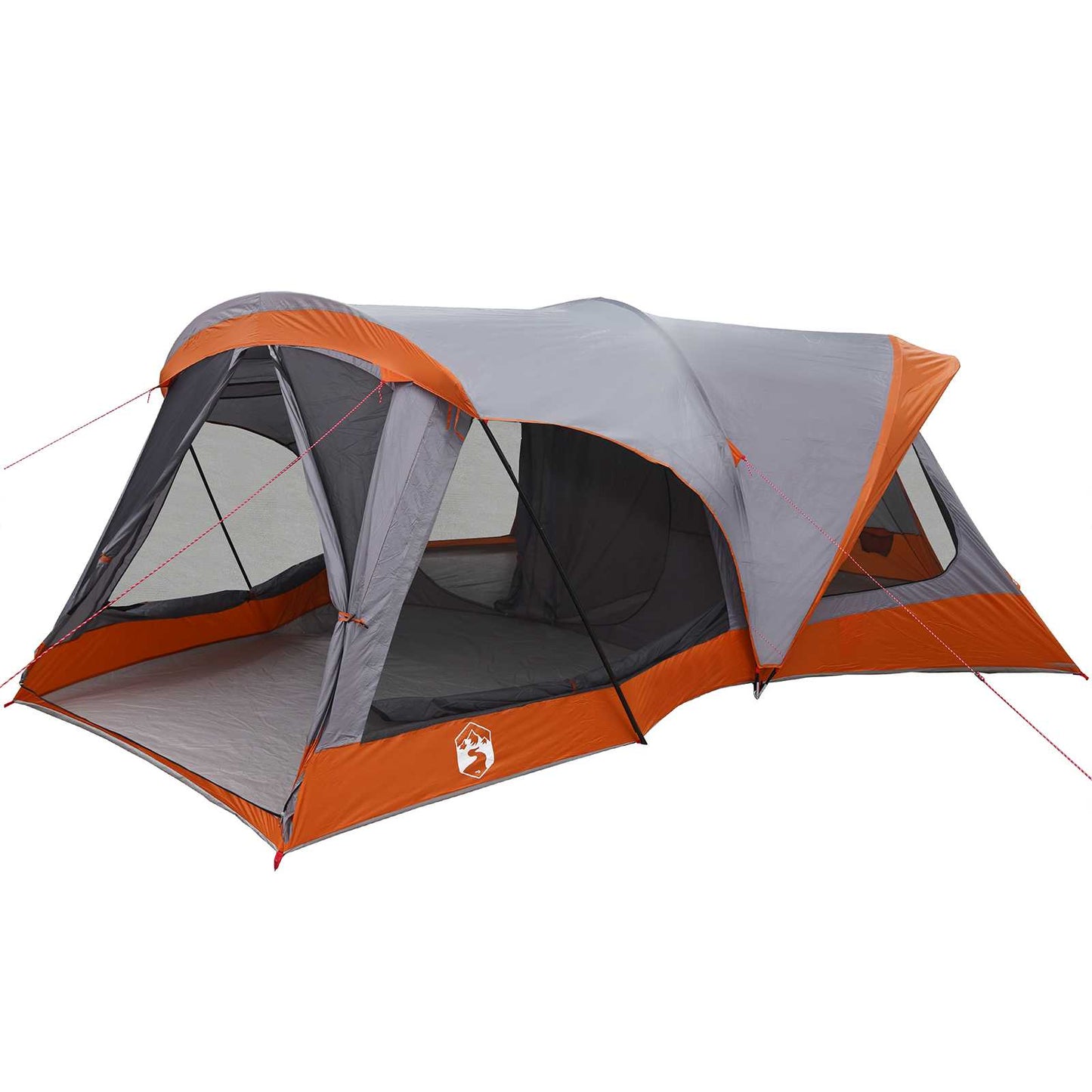 vidaXL Family Tent Grey and Orange 550 x 555 x 208 cm