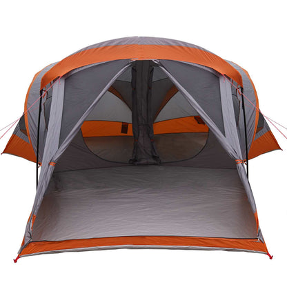 vidaXL Family Tent Grey and Orange 550 x 555 x 208 cm