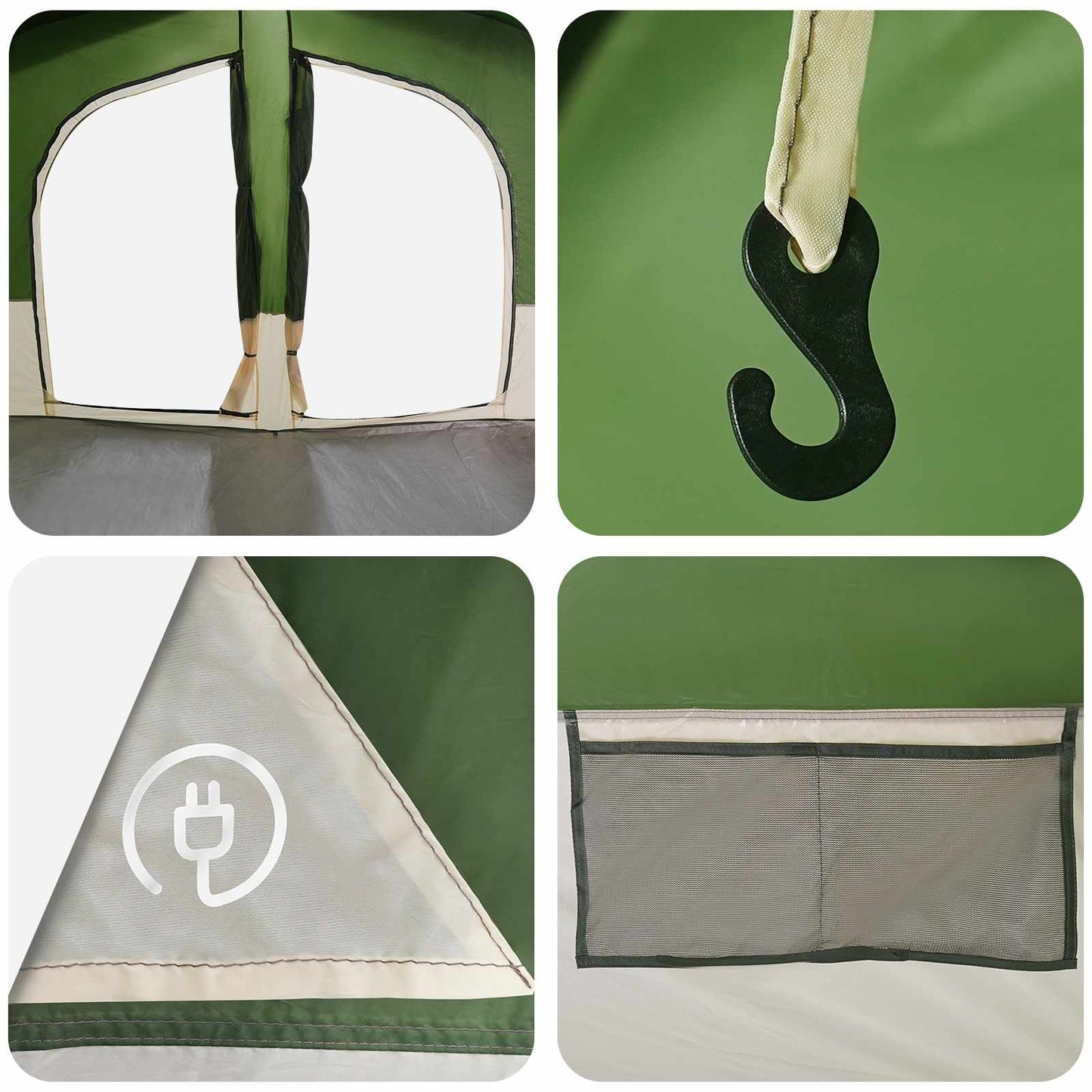 vidaXL Family Tent Green 533 x 312 x 230 cm