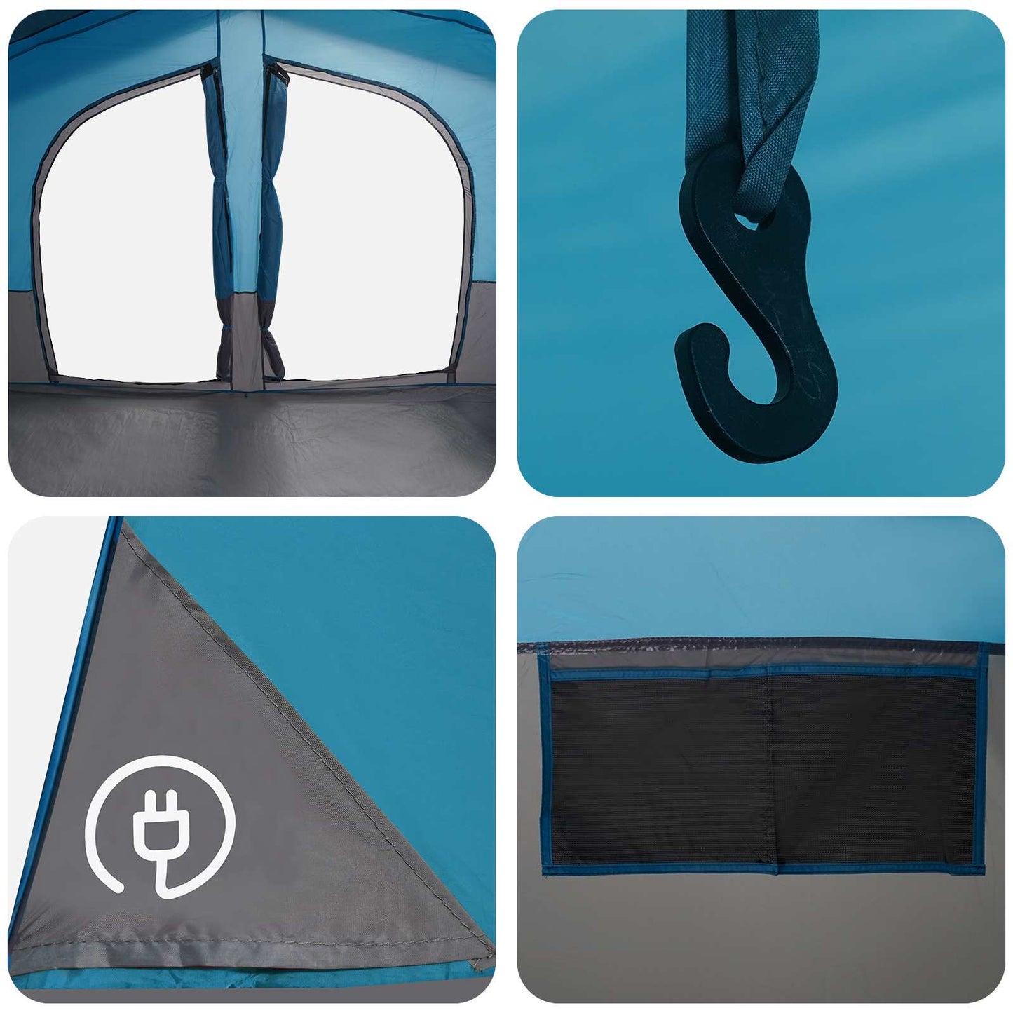 vidaXL Family Tent Blue 533 x 312 x 230 cm