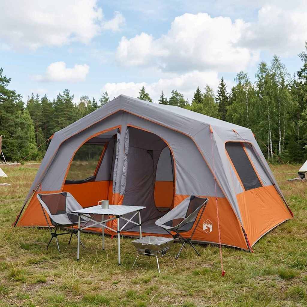 vidaXL Family Tent Grey and Orange 533 x 312 x 230 cm