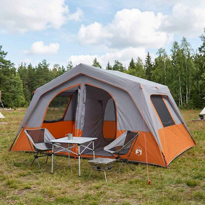 vidaXL Family Tent Grey and Orange 533 x 312 x 230 cm