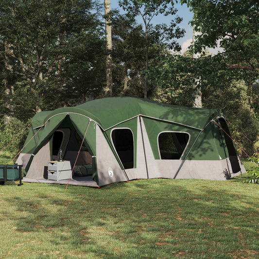 vidaXL Family Tent 14-Person Green 185T Polyester with PU Coating