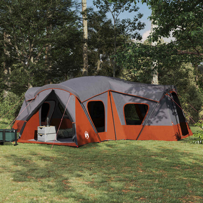 vidaXL Family Tent Grey and Orange 610 x 610 x 210 cm