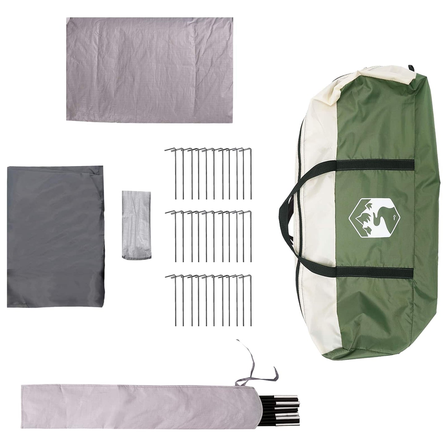 vidaXL Tunnel Tent Green 675 x 392 x 210 cm