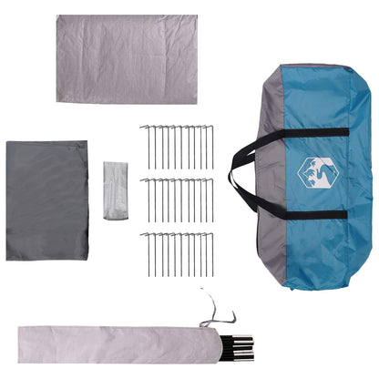 vidaXL Tunnel Tent Blue 675 x 392 x 210 cm