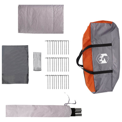 vidaXL Tunnel Tent Grey and Orange 675 x 392 x 210 cm