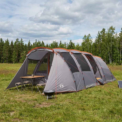 vidaXL Tunnel Tent Grey and Orange 675 x 392 x 210 cm