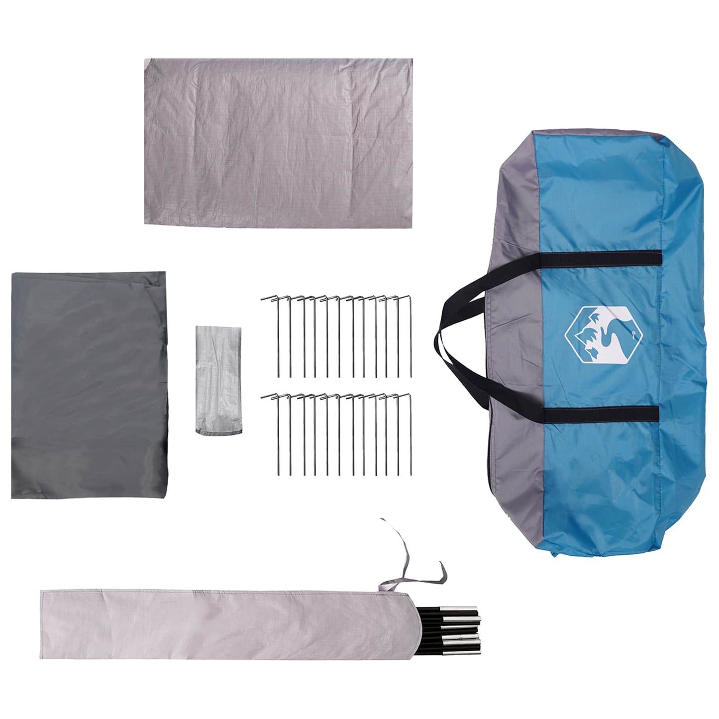 vidaXL Tunnel Tent 505 x 330 x 204 cm Blue