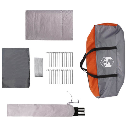 vidaXL Tunnel Tent Grey and Orange 505 x 330 x 204 cm