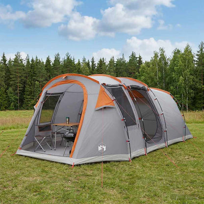 vidaXL Tunnel Tent Grey and Orange 505 x 330 x 204 cm