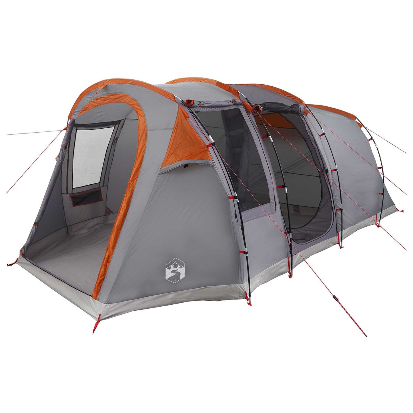 vidaXL Tunnel Tent 505 x 330 x 204 cm Grey and Orange