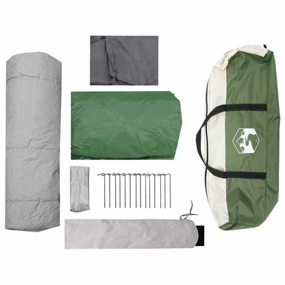 vidaXL Instant Tent 8-Person Green 185T Polyester with PU Coating