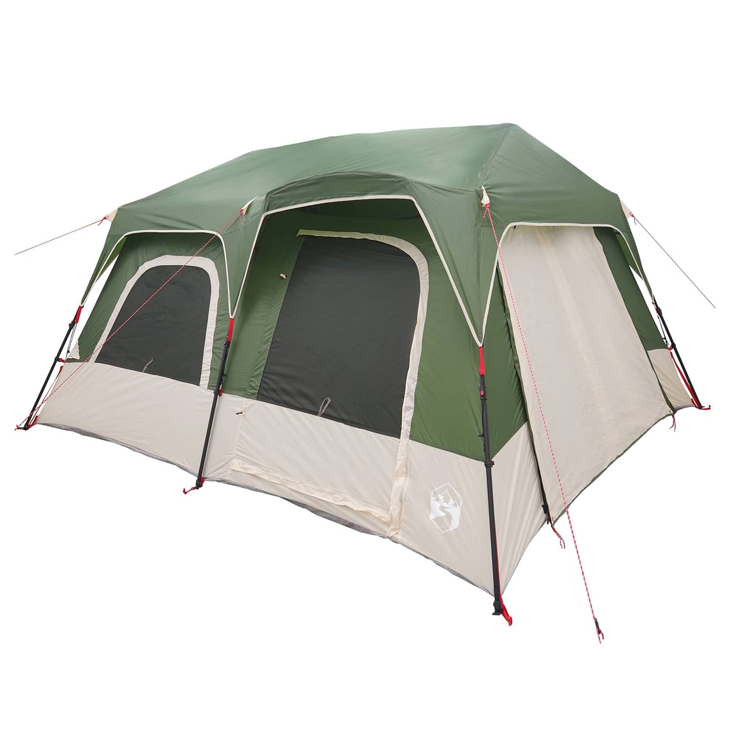 vidaXL Instant Tent 8-Person Green 185T Polyester with PU Coating