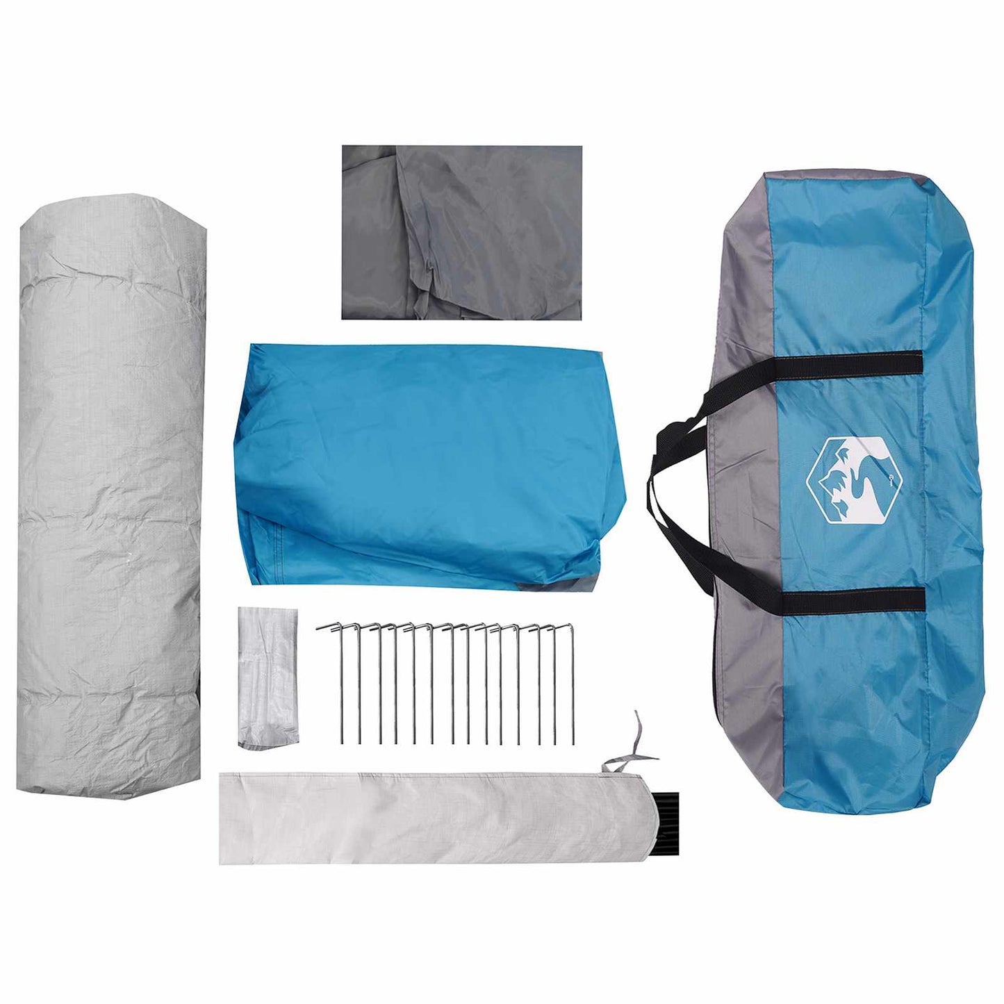 vidaXL Instant Tent Blue 8-Person 185T Polyester with PU Coating