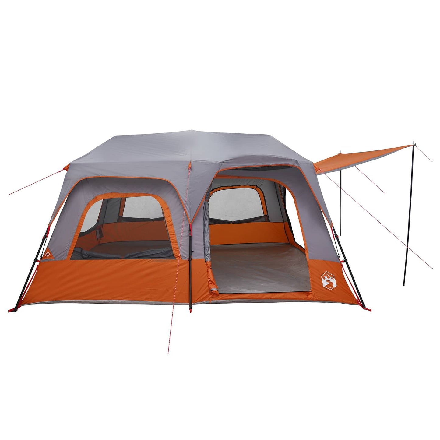 vidaXL Instant Tent Grey and Orange 8-Person