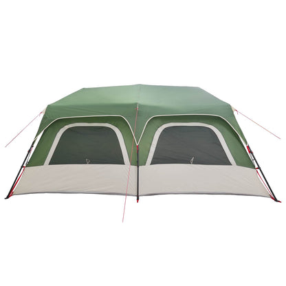 vidaXL Instant Tent Green 10-Person 185T Polyester with PU Coating