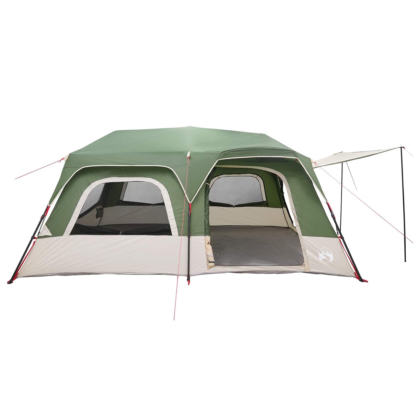 vidaXL Instant Tent Green 10-Person 185T Polyester with PU Coating
