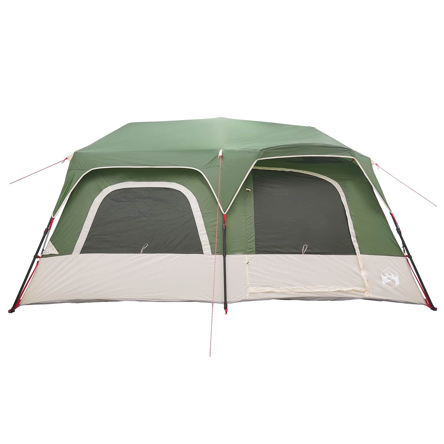 vidaXL Instant Tent Green 10-Person 185T Polyester with PU Coating