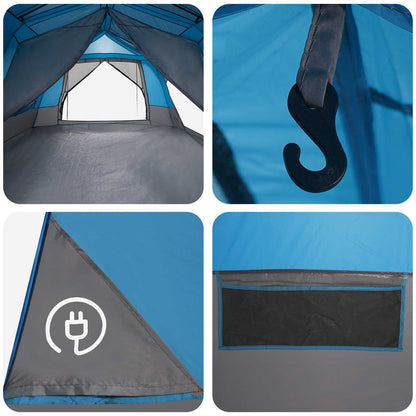 vidaXL Instant Tent Blue 10-Person 185T Polyester with PU Coating