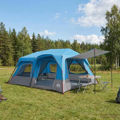vidaXL Instant Tent Blue 10-Person 185T Polyester with PU Coating