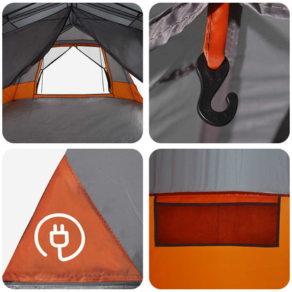 vidaXL Instant Tent Grey and Orange 10-Person