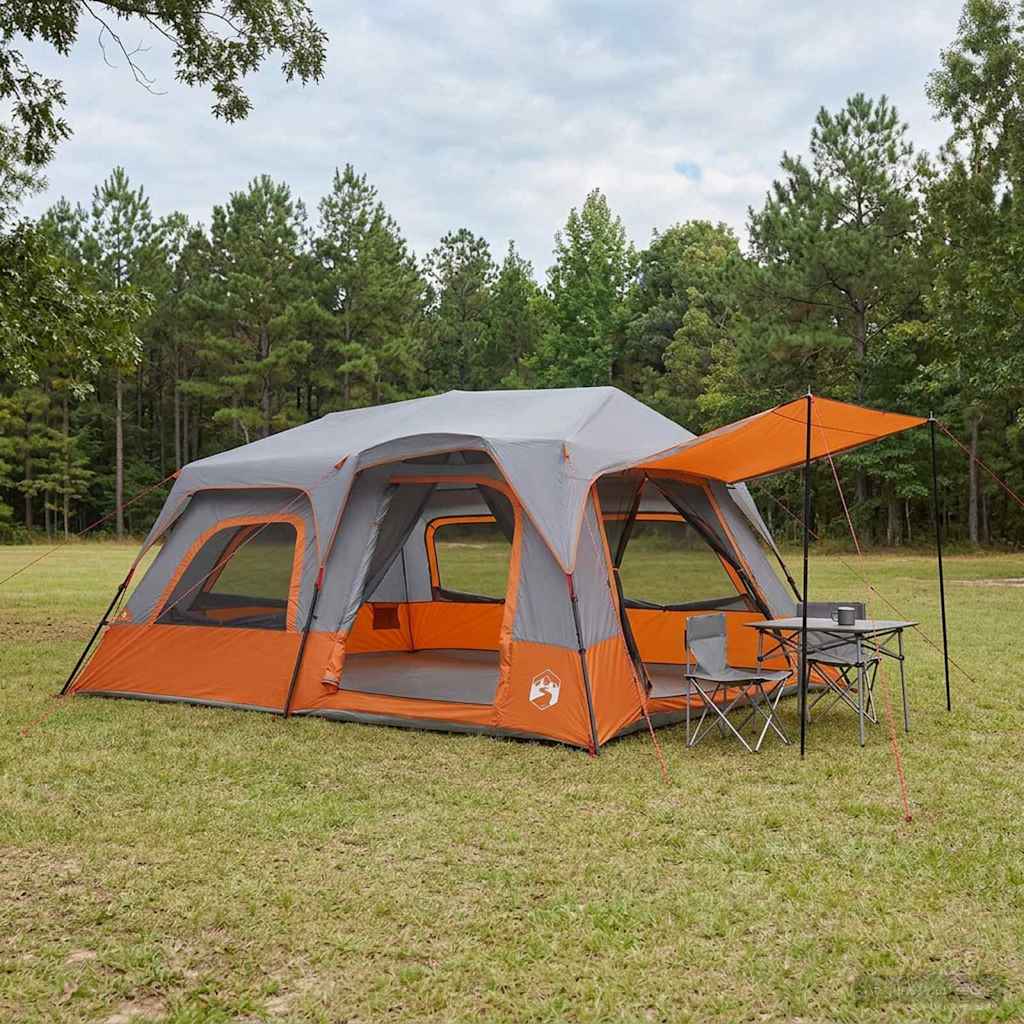 vidaXL Instant Tent Grey and Orange 10-Person
