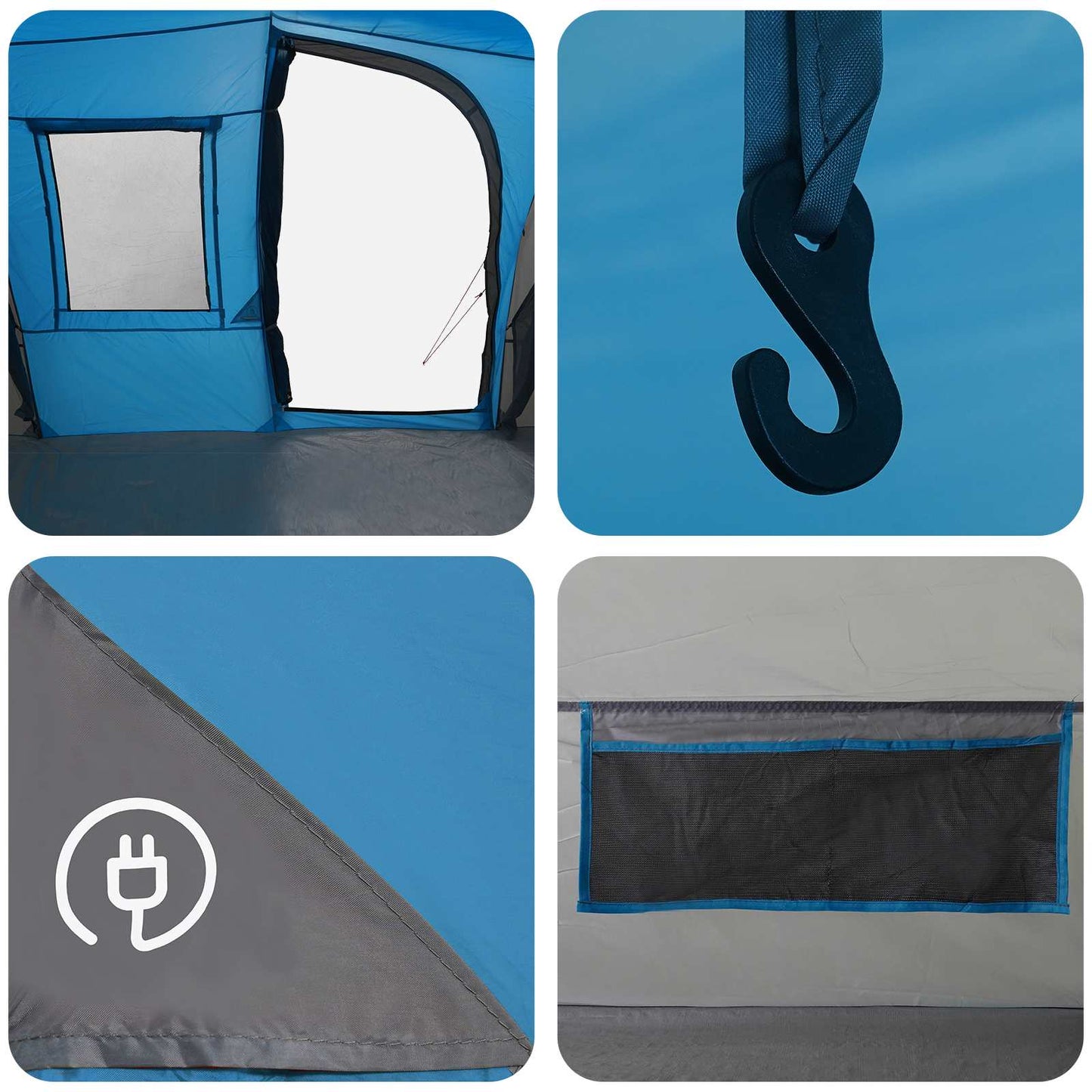 vidaXL Instant Tent Blue 524 x 232 x 192 cm