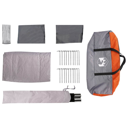 vidaXL Instant Tent 524 x 232 x 192 cm Grey and Orange