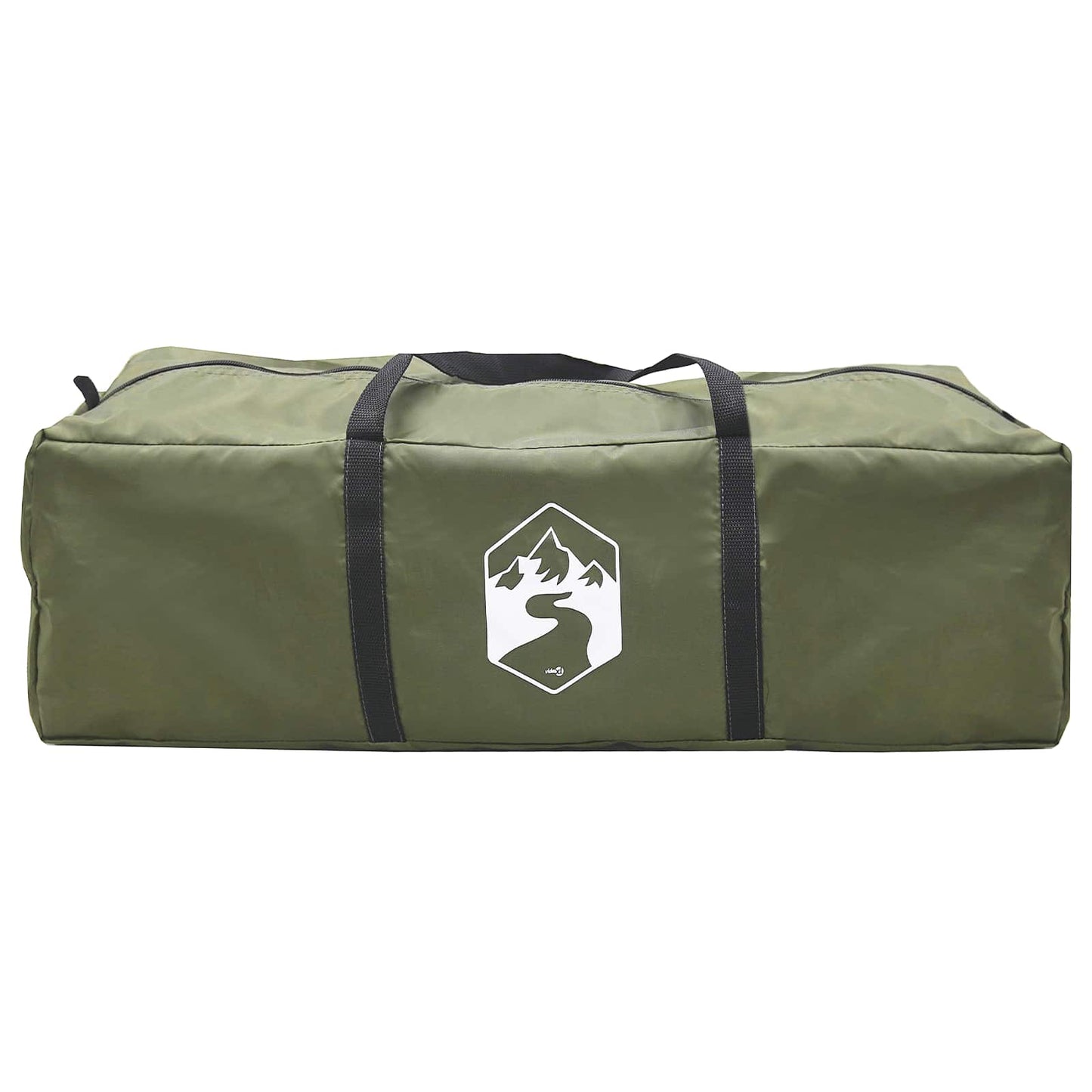 vidaXL Family Tent Army Green 6-Person Polycotton