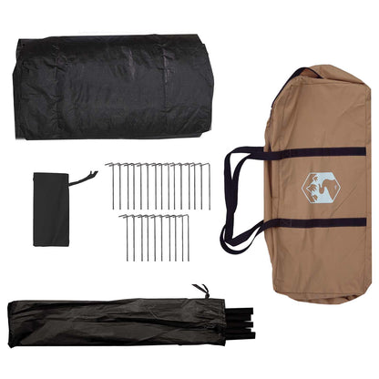 vidaXL Family Tent Brown 6-Person Polycotton