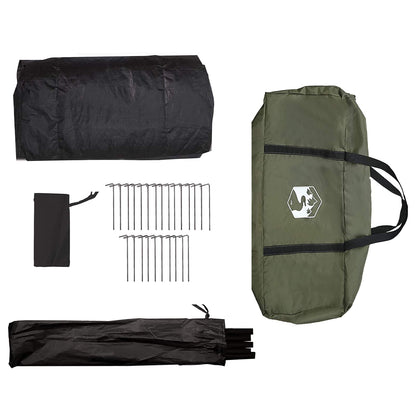 vidaXL Family Tent Army Green 8-Person Polycotton
