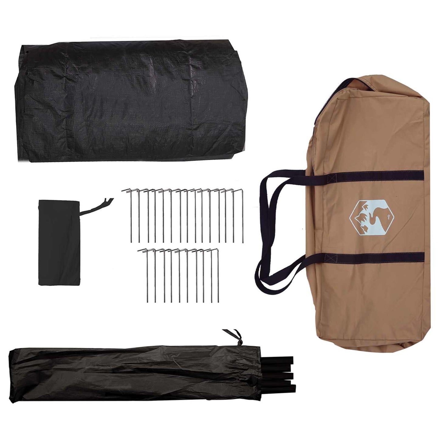 vidaXL Family Tent Brown 8-Person Polycotton