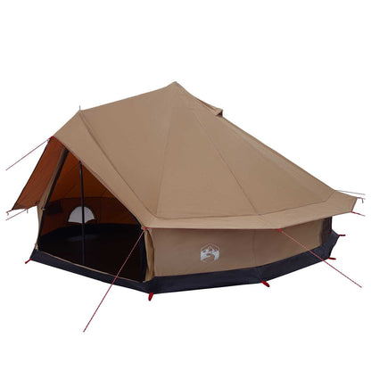 vidaXL Family Tent Brown 10-Person Polycotton