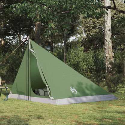 vidaXL Backpacking Tent Green 4-Person 185T Polyester with PU Coating