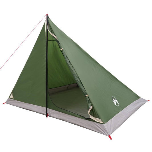 vidaXL Backpacking Tent Green 4-Person 185T Polyester with PU Coating