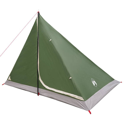 vidaXL Backpacking Tent Green 4-Person 185T Polyester with PU Coating