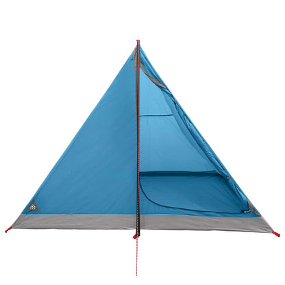 vidaXL Backpacking Tent Blue 4-Person 185T Polyester with PU Coating
