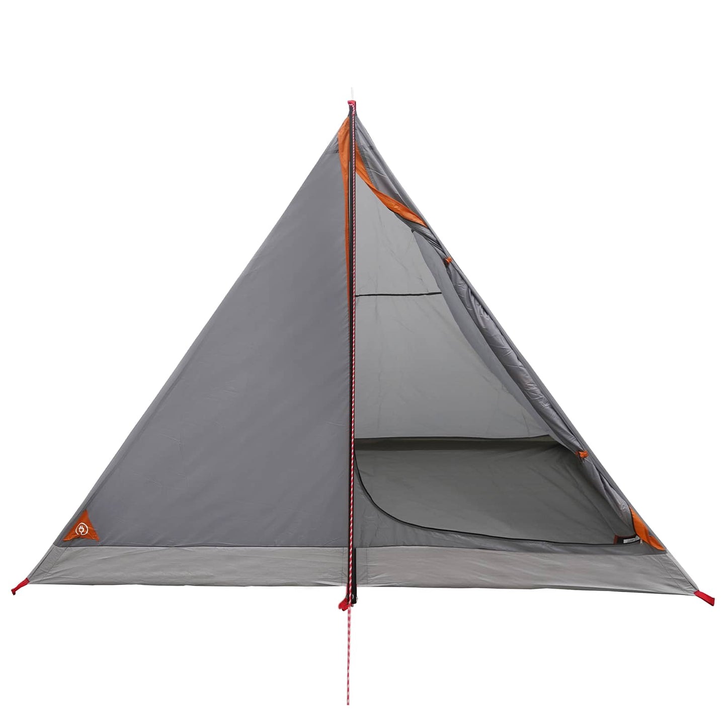 vidaXL Backpacking Tent Grey and Orange 4-Person