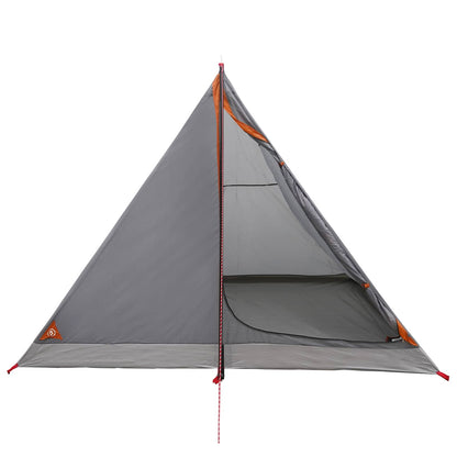 vidaXL Backpacking Tent Grey and Orange 4-Person