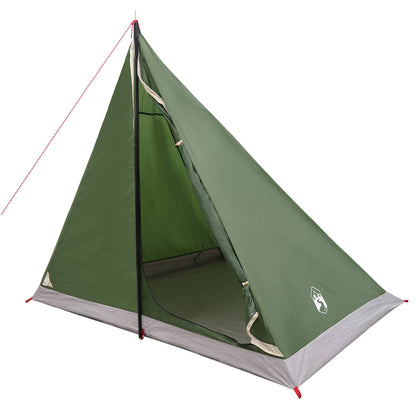 vidaXL Backpacking Tent Green 2-Person 185T Polyester with PU Coating