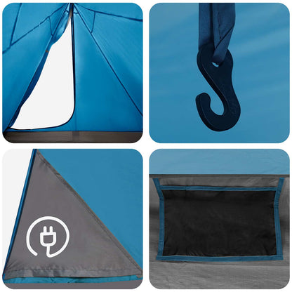 vidaXL Backpacking Tent Blue 2-Person 185T Polyester with PU Coating