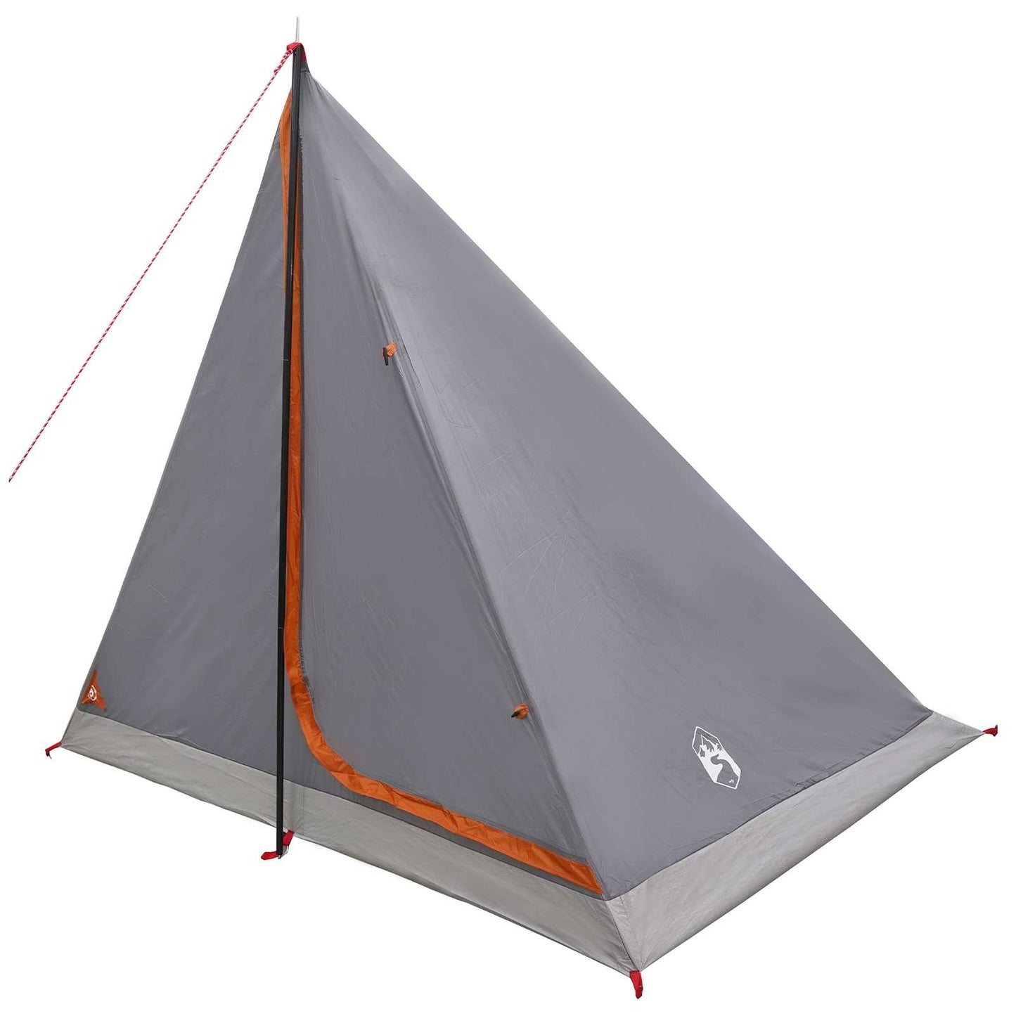 vidaXL Backpacking Tent Grey and Orange 2-Person