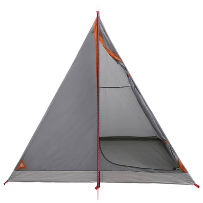 vidaXL Backpacking Tent Grey and Orange 2-Person