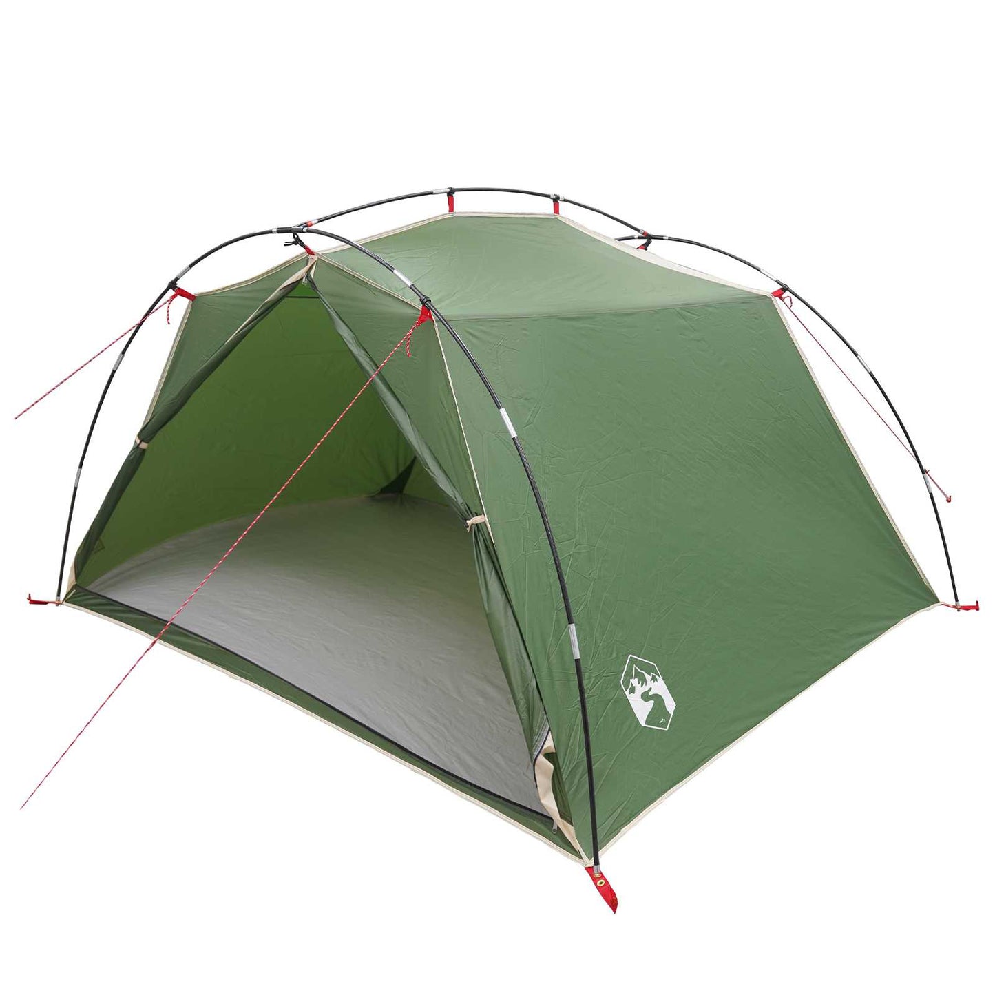 vidaXL Tunnel Tent Green 4-Person 185T Polyester with PU Coating