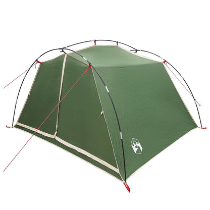 vidaXL Tunnel Tent Green 4-Person 185T Polyester with PU Coating