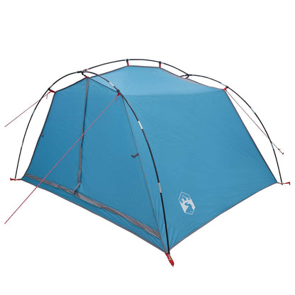 vidaXL Tunnel Tent 4-Person Blue 185T Polyester with PU Coating